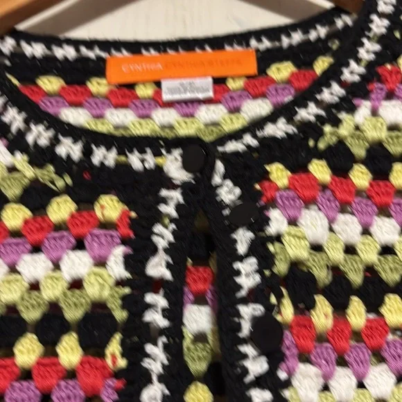 Cynthia Steffe Colorful Crochet Cardigan - Picture 3 of 7